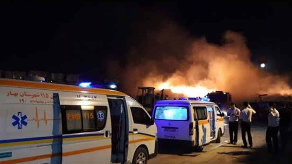 آتش‌سوزی در شهرک صنعتی بهاران همدان