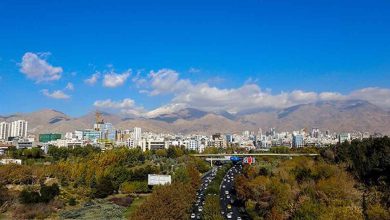 هوای قابل قبول تهران در روز بارانی